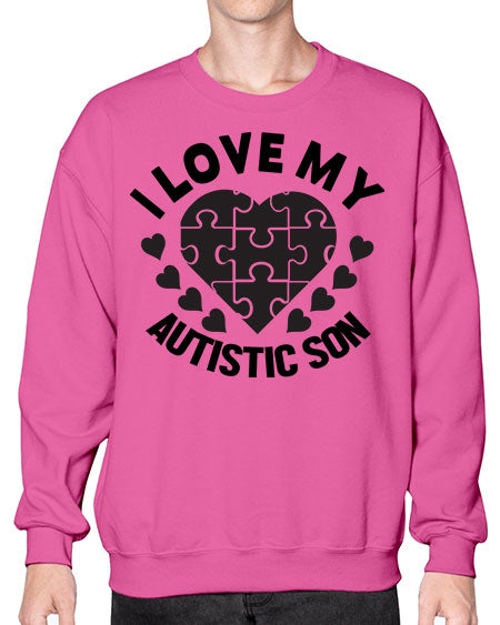 I love my Style 46# - autism- Sweatshirt - Crew