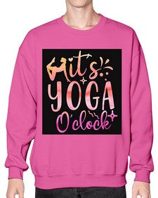 It s yoga O clock  345# - yoga- Sweatshirt - Crew