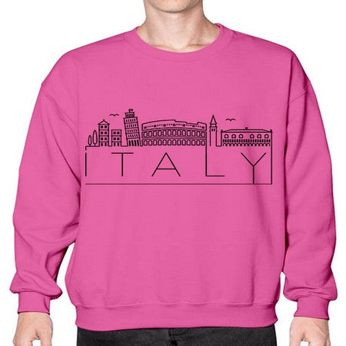 Italy Minimal Skyline 971# - cities- Sweatshirt - Crew