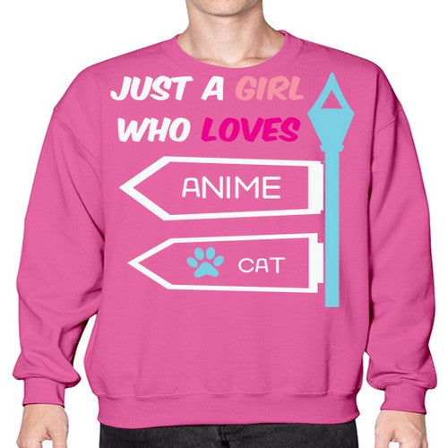Just A Girl Who Loves Anime 264# - anime- Sweatshirt - Crew