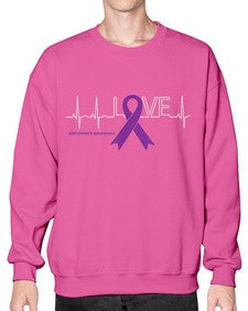 LOVE Gifts for Survivors National Alzheimers Awareness 191# - alzheimers- Sweatshirt - Crew