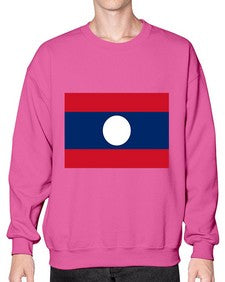 Laos 1111# - world flags- Sweatshirt - Crew