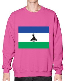 Lesotho 1129# - world flags- Sweatshirt - Crew