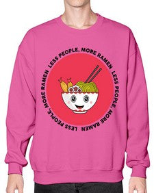 Less People More Ramen 1283# - Ramen- Sweatshirt - Crew
