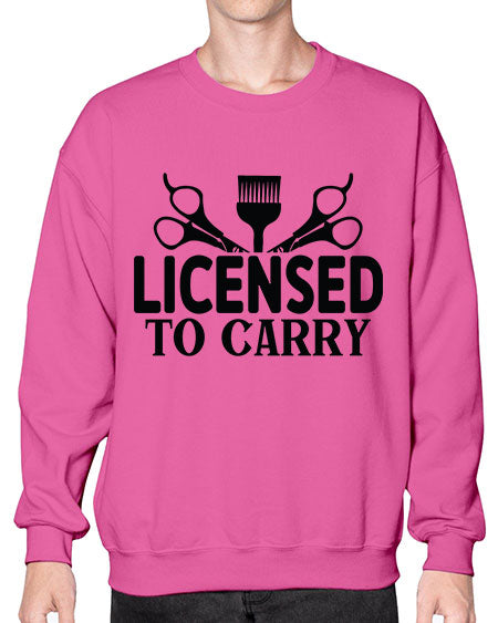 Licensed To Carry 1050# - hairdresser- Sweatshirt - Crew