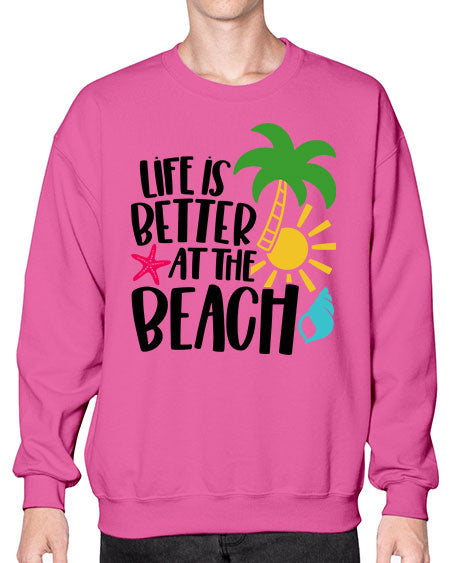 Life Is Better At The Beach Style 34# - summer- Sweatshirt - Crew