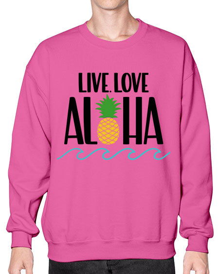 Live Love Aloha Style 30# - summer- Sweatshirt - Crew