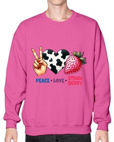 Love Strawberry Festival 1349# - strawberry- Sweatshirt - Crew