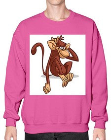 Monkey 174# - cartoon animals- Sweatshirt - Crew