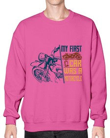 My first car was a motorcycle 47# - motorcycle- Sweatshirt - Crew