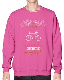 My own preferred fitness regime is to use my bicycle 2# - bicycle- Sweatshirt - Crew