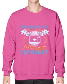 Networking for dummies your computer magic internet 22# - computer- Sweatshirt - Crew