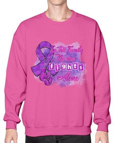 No One Figh Alone AlzheimerS Awareness 200# - alzheimers- Sweatshirt - Crew