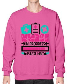 Nurse In Progress Please Wait Style Style 1160# - nurse- Sweatshirt - Crew