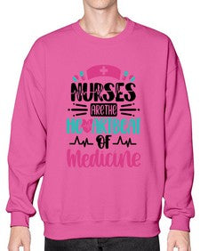 Nurses Are The Heartbeat Style Style 1232# - nurse- Sweatshirt - Crew