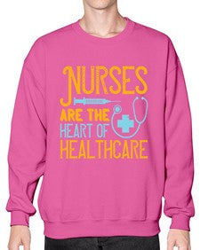 Nurses are the heart of healthcare Style 1229# - nurse- Sweatshirt - Crew