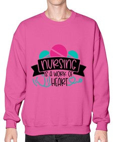 Nursing Is A Work Of Heart Style Style 1270# - nurse- Sweatshirt - Crew