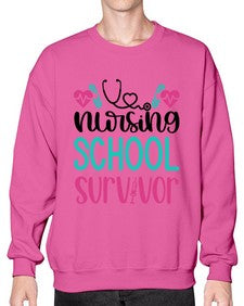 Nursing School Survivor Style Style 1279# - nurse- Sweatshirt - Crew