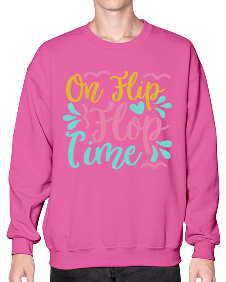 ON FLIP FLOP TIME Style 58# - summer- Sweatshirt - Crew