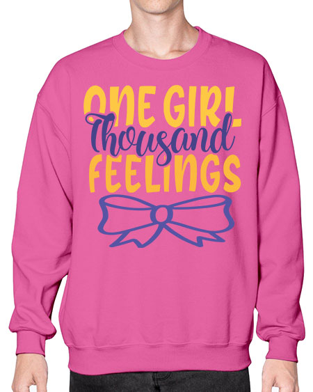 One Girl Thousand Feelings Style 175# - baby- Sweatshirt - Crew