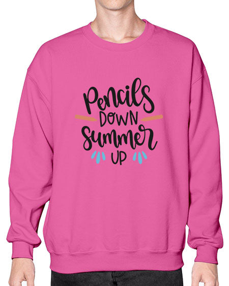 Pencils down summer up 87# - summer- Sweatshirt - Crew