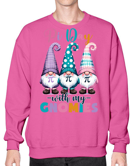 Pi Day Gnomies Funny Teacher 18# - pi- Sweatshirt - Crew