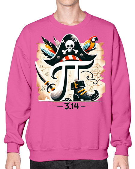 Pirate Pi Day Sublimation Design 39# - pi- Sweatshirt - Crew