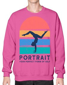 Portrait Your Perfect Form of Self 492# - yoga- Sweatshirt - Crew