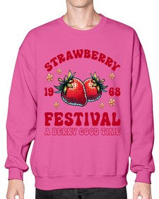 Retro Strawberry Festival 1504# - strawberry- Sweatshirt - Crew