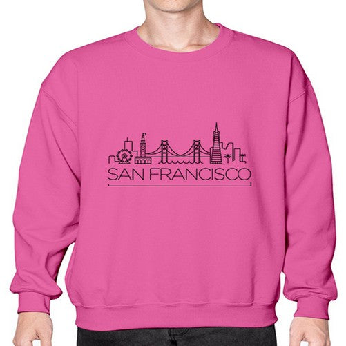 San Francisco Minimal Skyline 1776# - cities- Sweatshirt - Crew