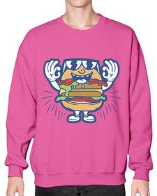 Sir burger 206# - cartoon food- Sweatshirt - Crew