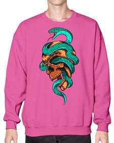 Snake 207# - cartoon animals- Sweatshirt - Crew