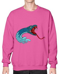 Snake 219# - cartoon animals- Sweatshirt - Crew