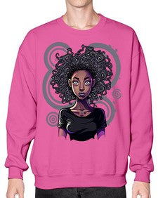 Sparkling Black Girl Design 14# - black girls or women- Sweatshirt - Crew