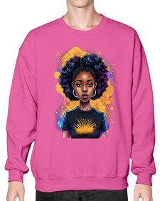 Sparkling Black Girl Design 15# - black girls or women- Sweatshirt - Crew