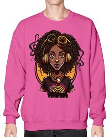 Sparkling Black Girl Design 5# - black girls or women- Sweatshirt - Crew