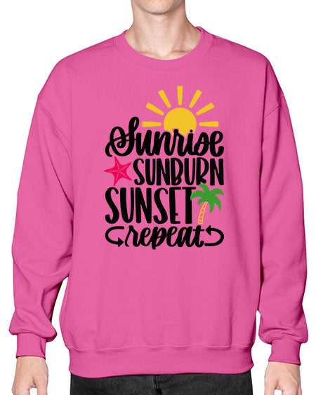 Sunrise Sunburn Sunset Repeat Style 16# - summer- Sweatshirt - Crew