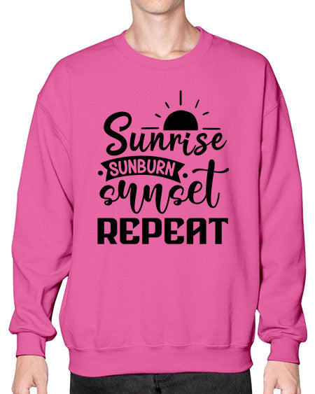 Sunrise sunburn sunset repeat 01# - summer- Sweatshirt - Crew