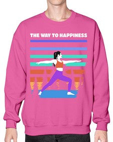 The Way to Happiness 566# - yoga- Sweatshirt - Crew