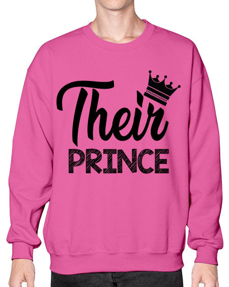 Their prince 20# - black words and phrases- Sweatshirt - Crew