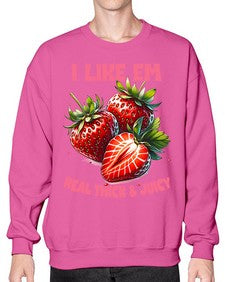 Thick and Juicy Strawberry Festival 1636# - strawberry- Sweatshirt - Crew