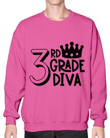 Third Grade Diva 953# - third grade- Sweatshirt - Crew