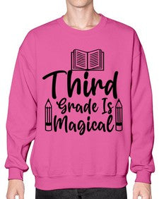 Third Grade Is Magical 961# - third grade- Sweatshirt - Crew