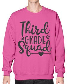 Third Grade Squad 975# - third grade- Sweatshirt - Crew