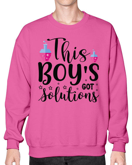 This Boy s Got Solutions 20# - general science- Sweatshirt - Crew