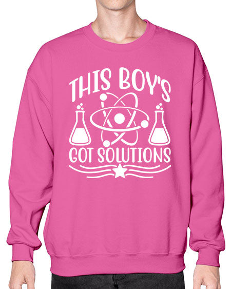 This Boy s Got Solutions 21# - general science- Sweatshirt - Crew