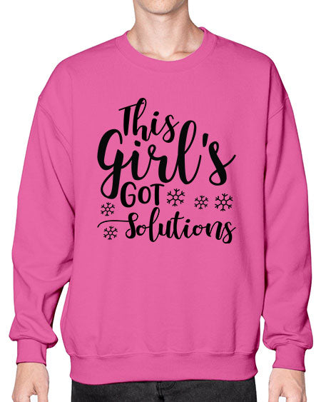 This Girl s Got Solutions 17# - general science- Sweatshirt - Crew