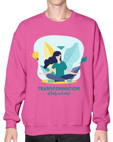 Transformation of Body and Mind 587# - yoga- Sweatshirt - Crew