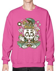 Treasure Skull Head 1185# - skull and bones- Sweatshirt - Crew