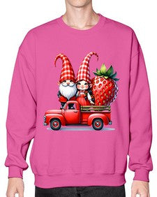 Truck Gnome Strawberries 1673# - strawberry- Sweatshirt - Crew